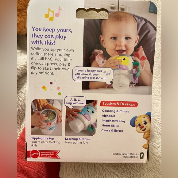 NWT Fisher Price Laugh and Learn, Wake Up & Learn Coffee Mug "Stanley Cu... - Picture 2 of 6